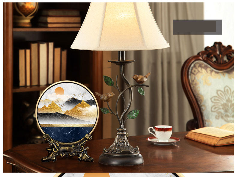 Gold Landscape New Chinese Wall Art – Living Room Asian Home Decor
