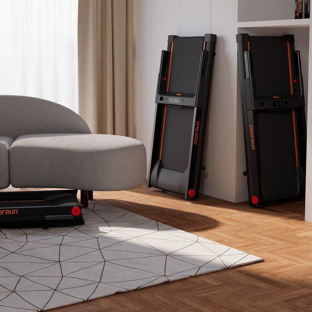 DeerRun A1 Pro Move+  6% Incline Foldable Treadmill——2025 Upgraded Chip & NFC Support | 350Lbs, 10mph Black