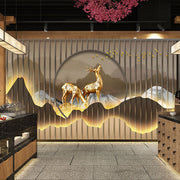 Luxury Chinese Silk Cloth Office Wallpaper Mock Partition