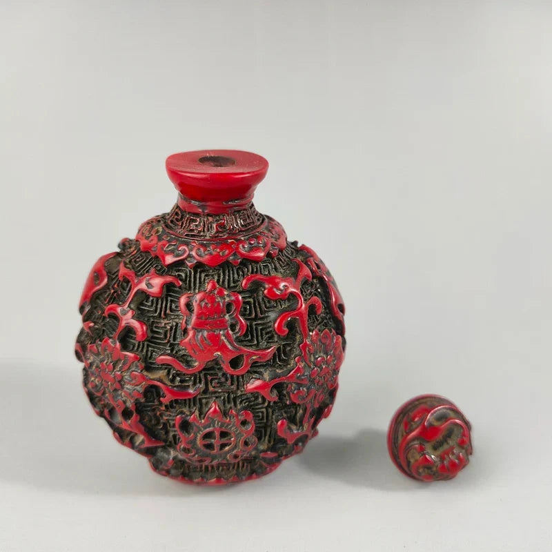 Red Resin Fish Snuff Bottle – Auspicious Asian Home Decor