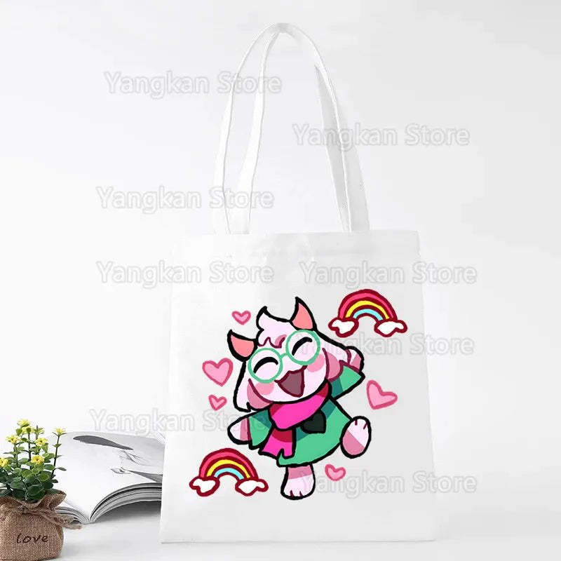 Deltarune Eco Canvas Cotton Shopper Bolsas De Tela Bag