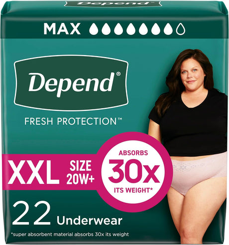 Depend Fresh Protection Underwear for Women, Maximum