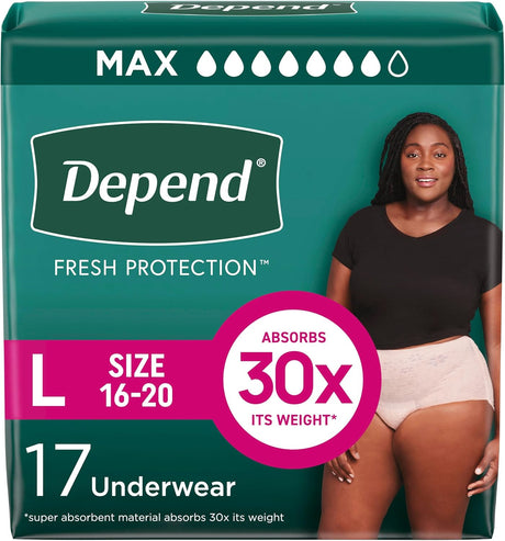 Depend Fresh Protection Underwear for Women, Maximum