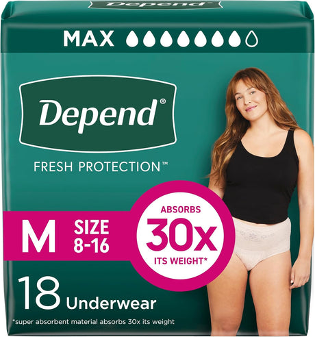 Depend Fresh Protection Underwear for Women, Maximum