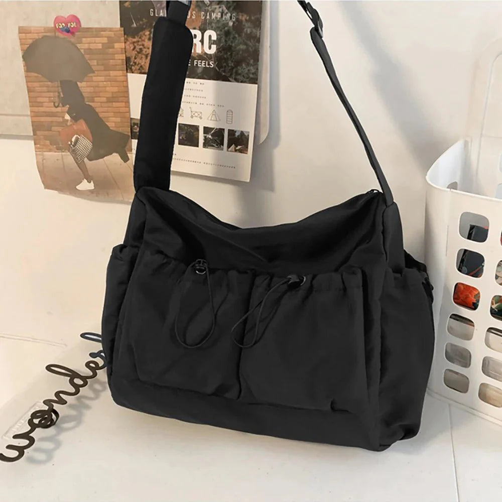 Drawstring crossbody bag