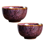 Handcrafted Purple Ceramic Kungfu Teacup Set – 2.3 oz Tea & Sake Cups (Set of 2)