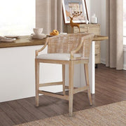 Elegant Rattan Counter or Bar Stool 25-Inch Height - Handcrafted Design for Comfortable Seating
