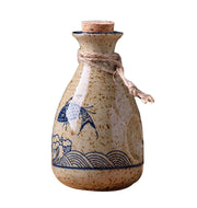 Authentic Japanese Ceramic Sake Pot - Beautiful Porcelain Wine Jug for Traditional Serving