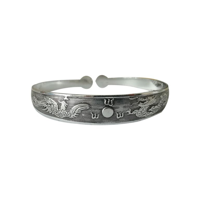 Handcrafted Tibetan Miao Silver Artisan Bracelet for Boho Fashion
