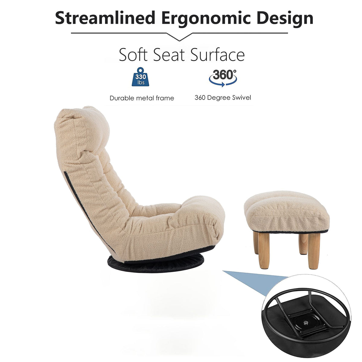 Adjustable Lazy Reclining Tatami Chair for Comfort and Style