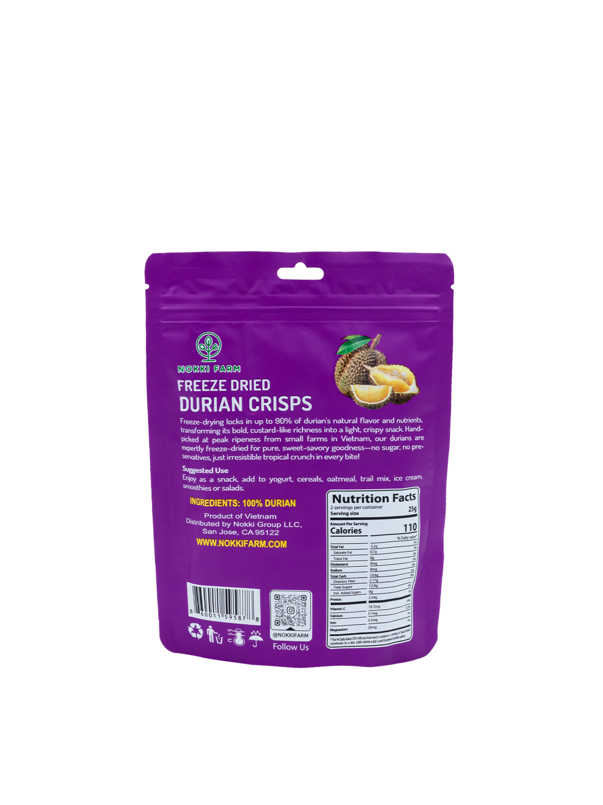 Freeze-Dried Durian
