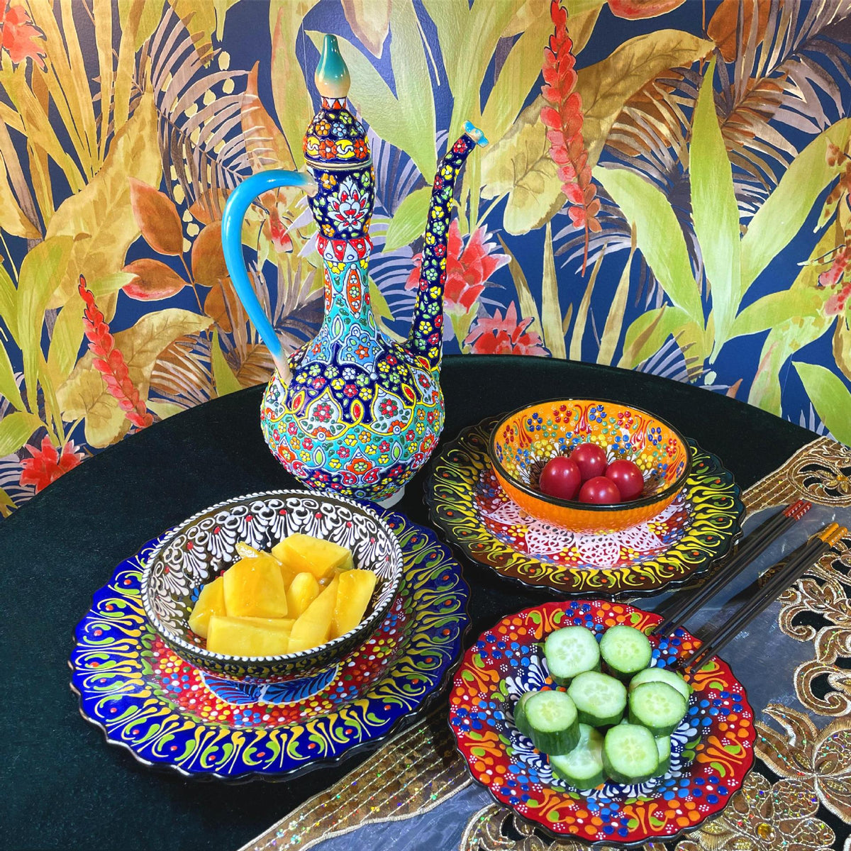 Turkish Ceramic Bowls For Household High-value Creative Tableware