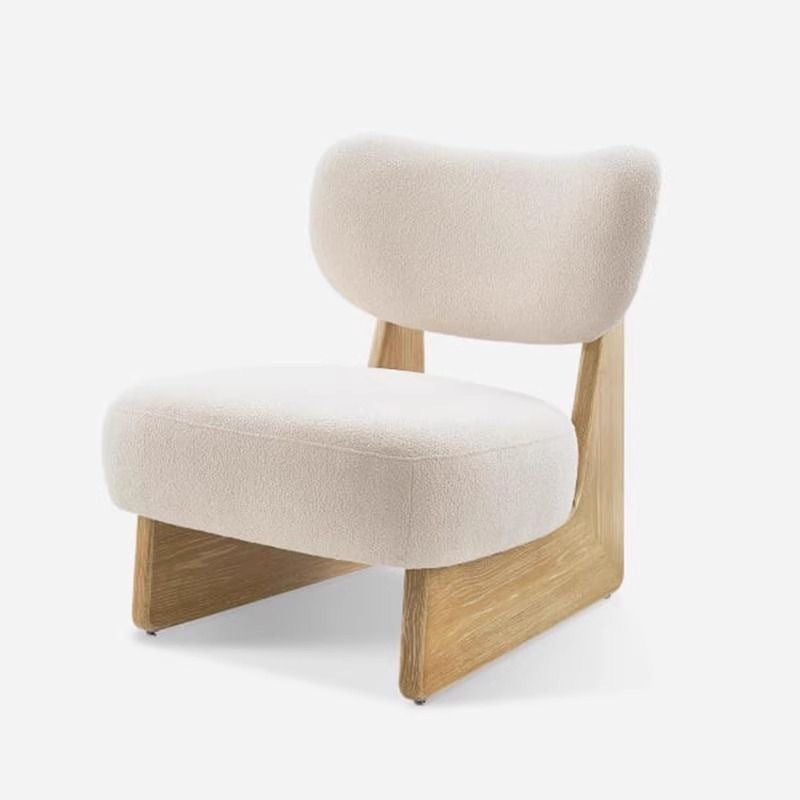 Wabi-sabi-style Single Fabric Sofa Chair with a Designers Touch