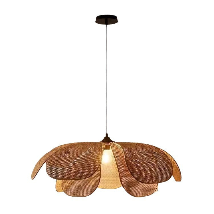 Creative Handmade Bamboo and Rattan Japanese Petal Lamp
