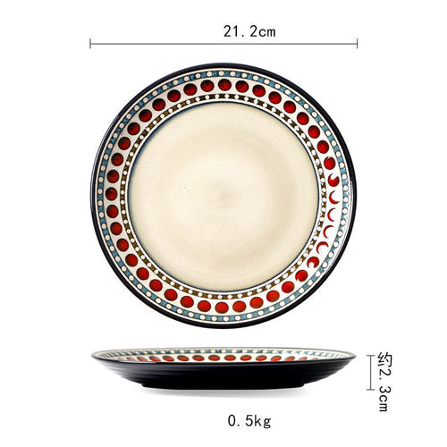 Vintage Japanese Style Ceramic Plates