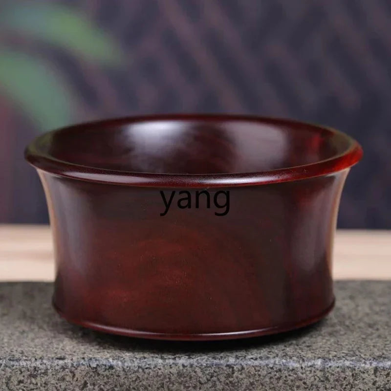 Red Sandalwood “Gold Rice” Bowl – Solid Wood Handicraft Ornament