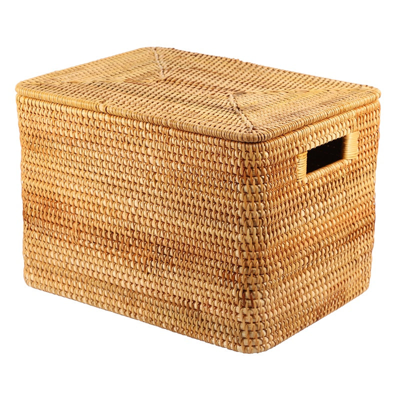 Handmade Vietnamese Rattan Storage Basket – Natural Organizer