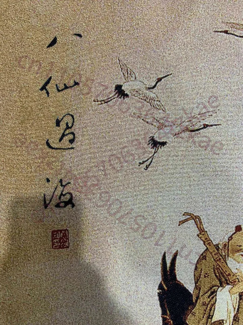 Chinese Silk Tapestry of the Eight Immortals Across the Sea