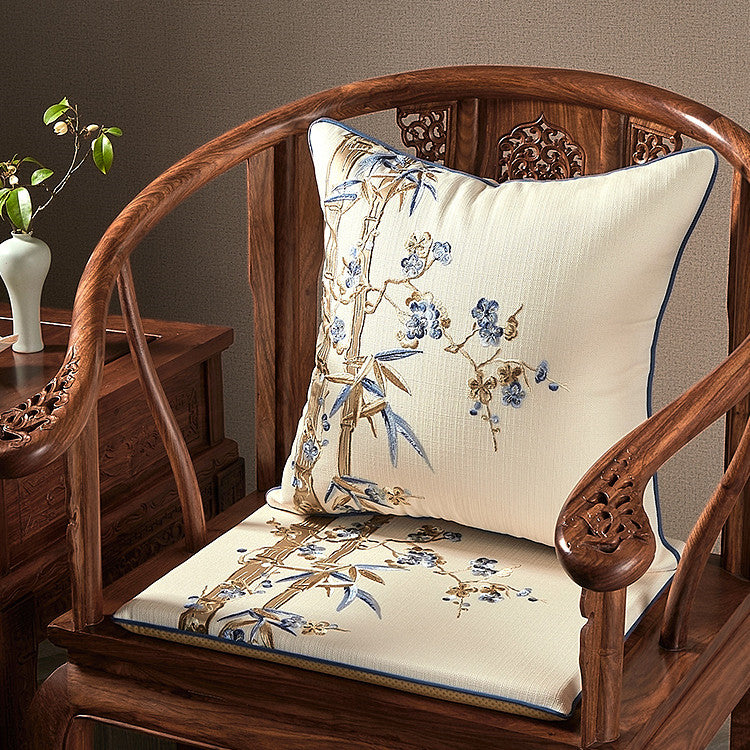 Beautiful Chinese Design Cotton Linen Pillowcase