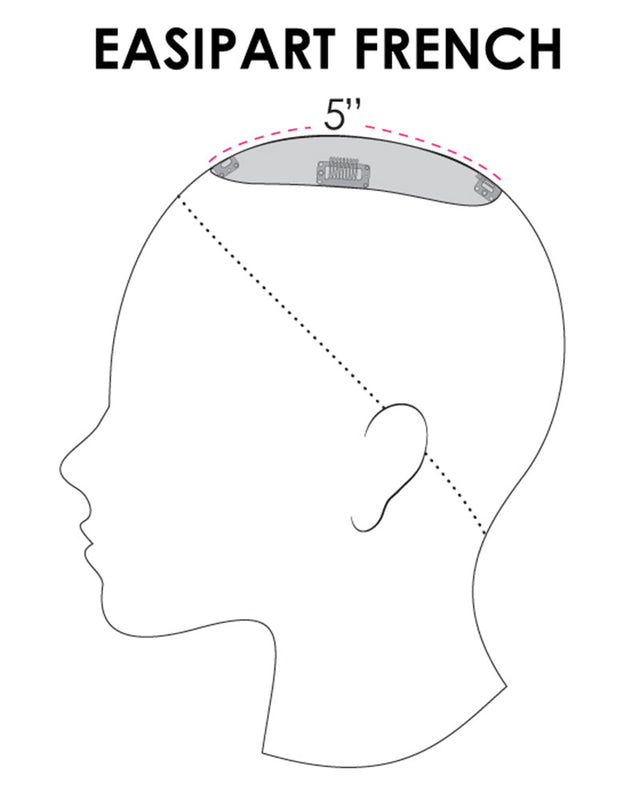 EasiPart French 18 inch (Exclusive) | Monofilament Remy Human Hair Topper by Jon Renau