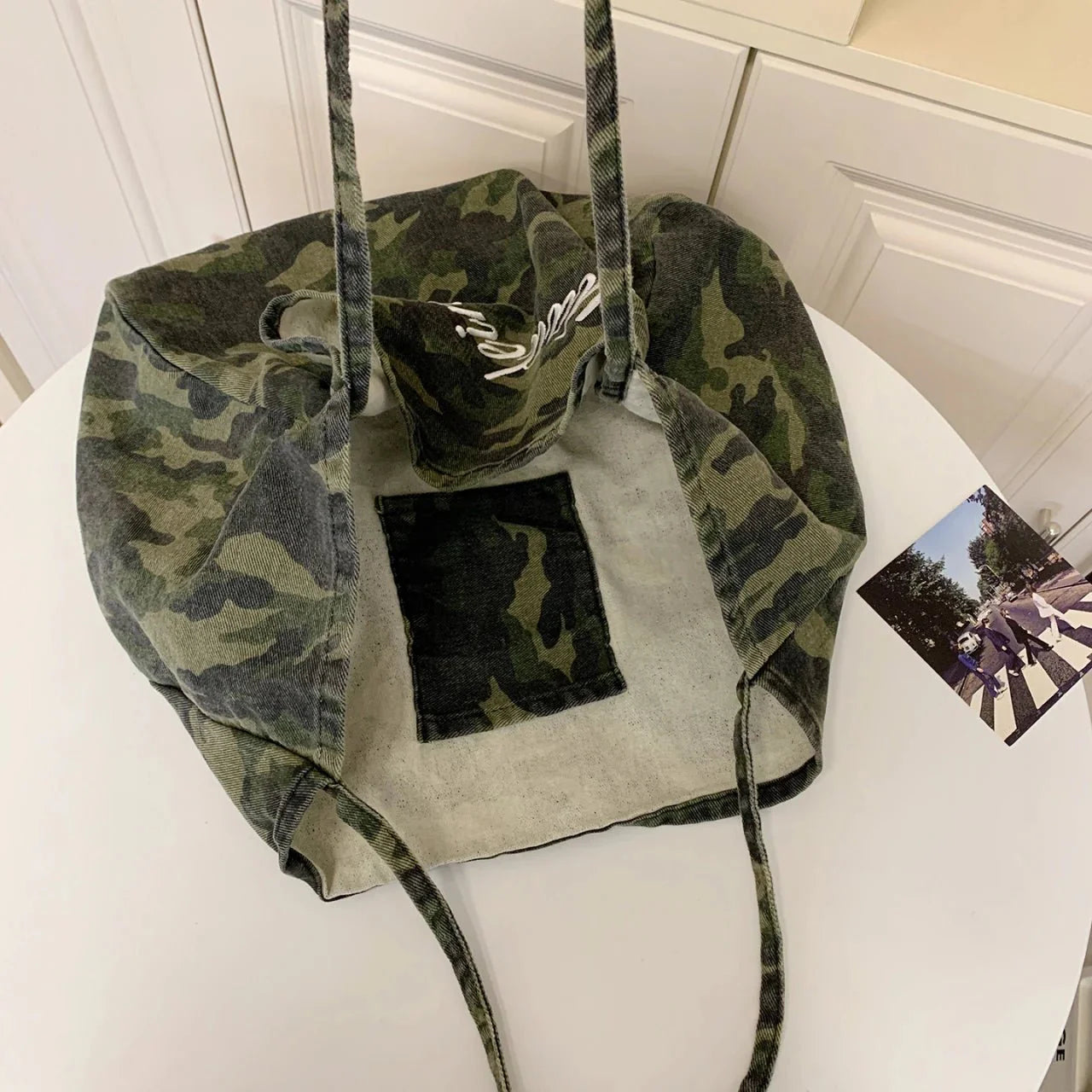 Eco-Friendly Canvas Shoulder Bag – Versatile Camouflage Tote