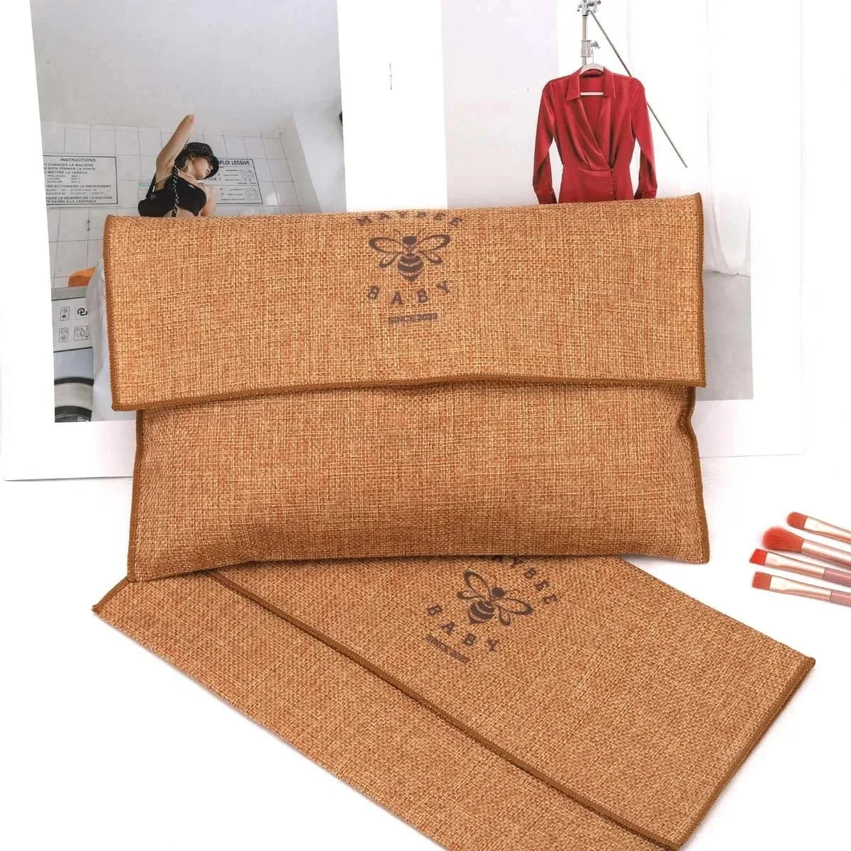Eco-friendly Recyclable Jute Envelope Dust Pouch