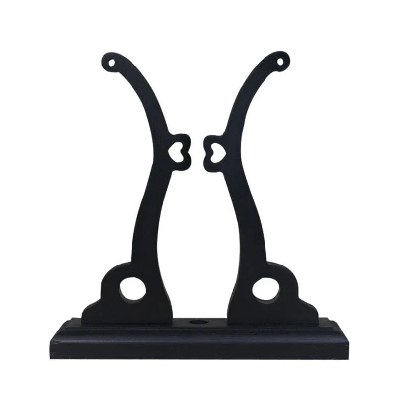 Elegant Chinese Style Bamboo Fan Stand Holder Bracket Rack for Home Office Decor