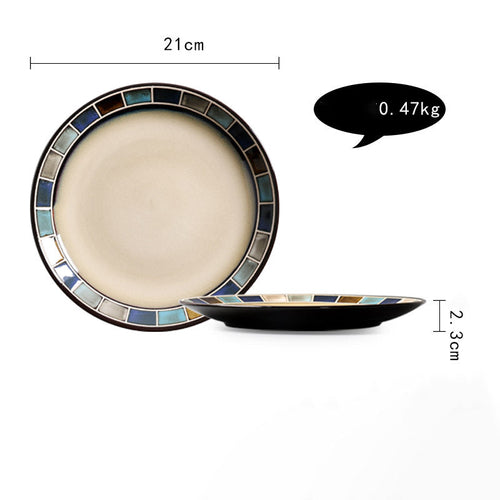Vintage Japanese Style Ceramic Plates