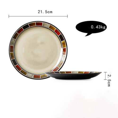 Vintage Japanese Style Ceramic Plates