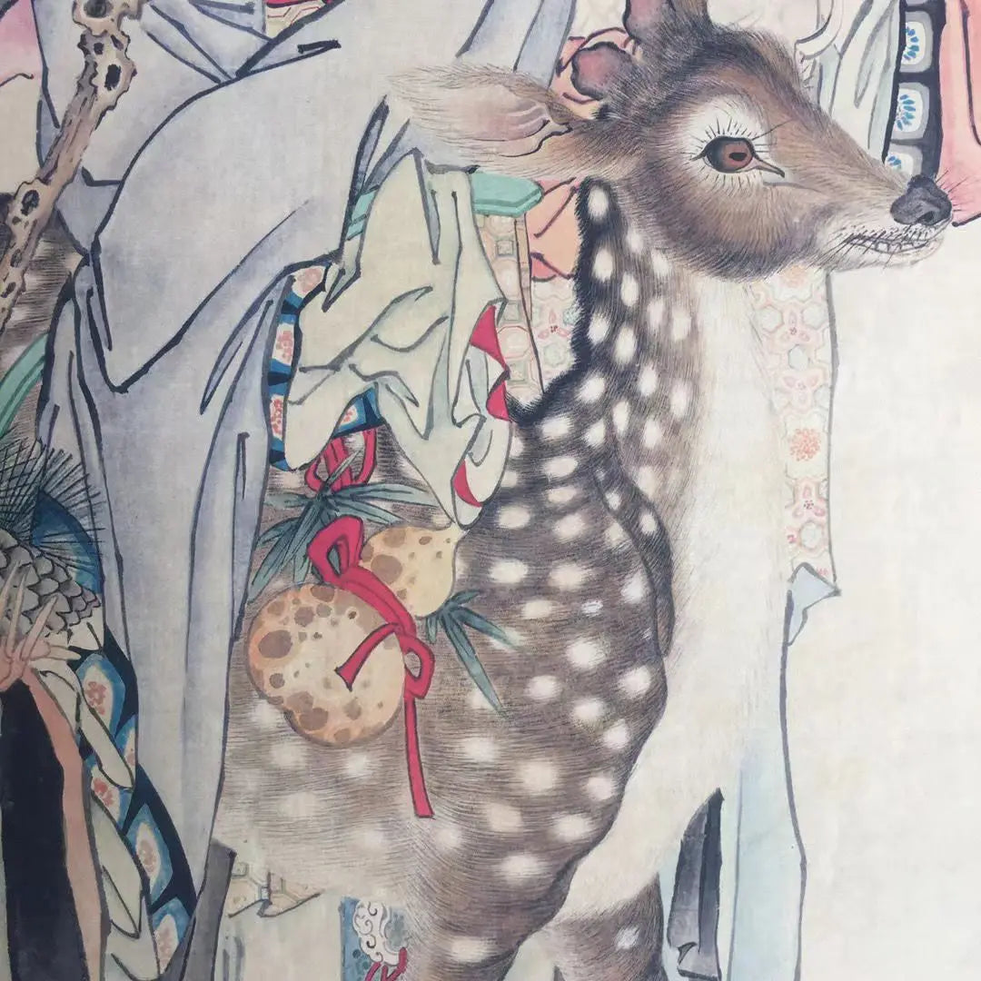 Vintage Chinese Scroll After Ding Yunpeng – Rice Paper Figure Painting