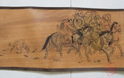 Rare Antique Qing Dynasty Scroll Painting – Hand-Carved Details & Auspicious Motifs