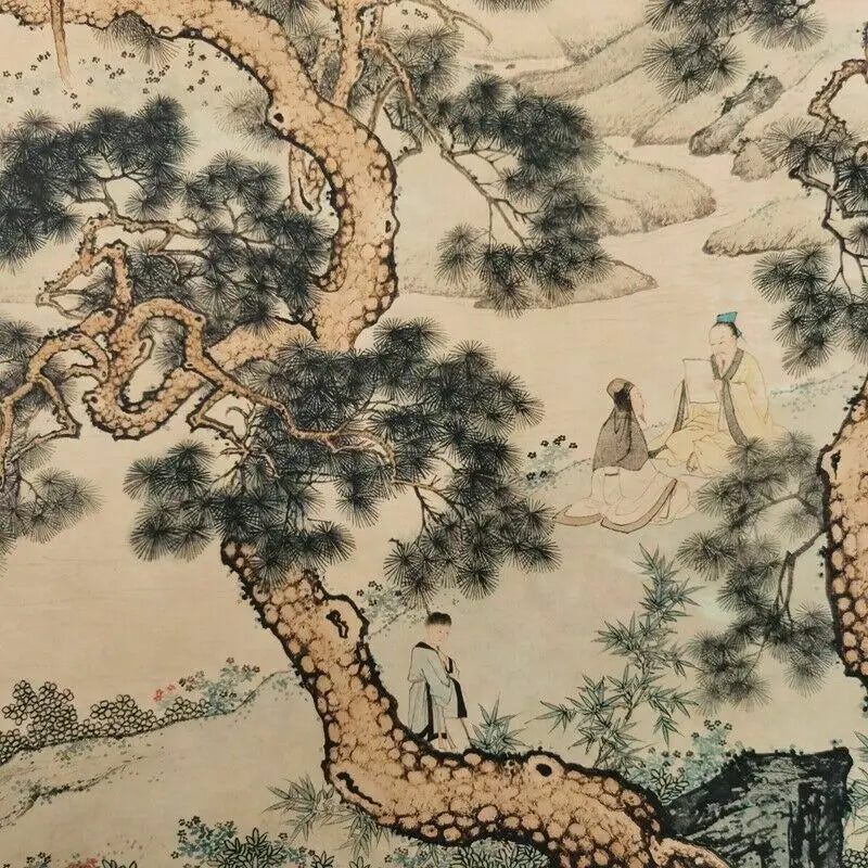 Chinese Calligraphy & Landscape Scroll – “Chen Shaomei” Style Painting