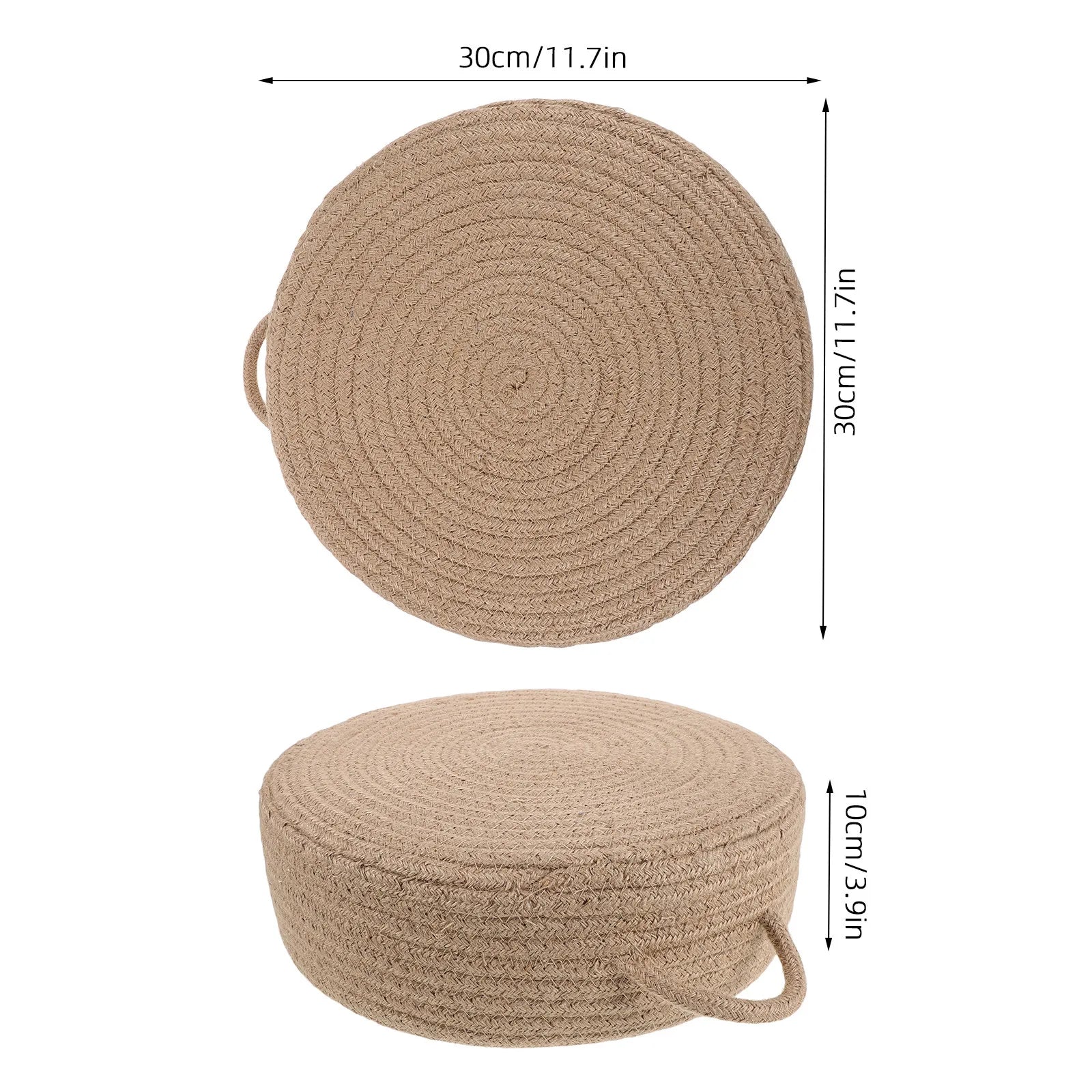 2Pack Japanese Tatami Floor Cushion Round Handwoven Natural Straw Meditation Pillow for Yoga Prayer Zen Sitting Tea Ceremony