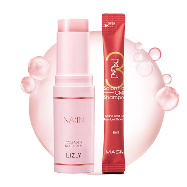 [SET] Kpop Idols Multi Balm Stick +CMC 1Ea Collagen Wrinkle Cream Moisturizer Firming Hydrating Glow Face Eye Lip Neck Hair Korean Skin Care Wrinkle Bounce Décolleté