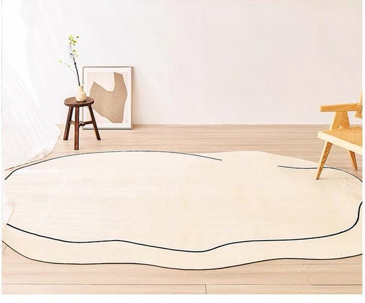 Japanese Minimalist Immitation Cashmere Living Room Carpet