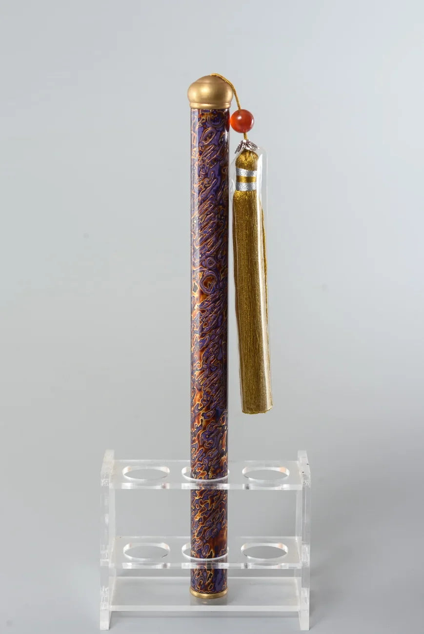 Incense Tube Lacquerware Tea Ceremony Scholar Zen Tool Fujian Province Handmade Speciality Incense Burner Cultural Artcraft