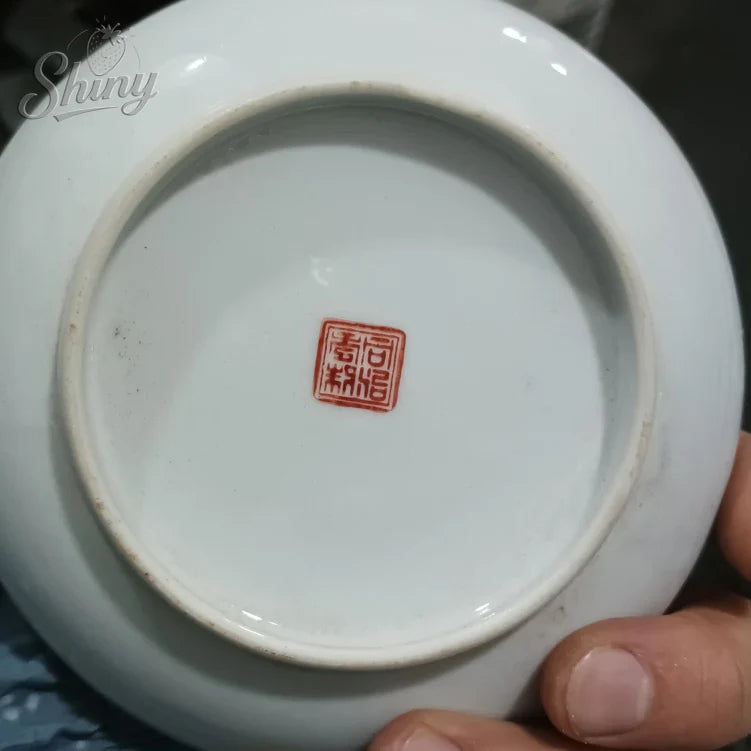 Qing-Style Jingdezhen Butterfly Plate – Pastel Porcelain Ornament Tray (5.5")