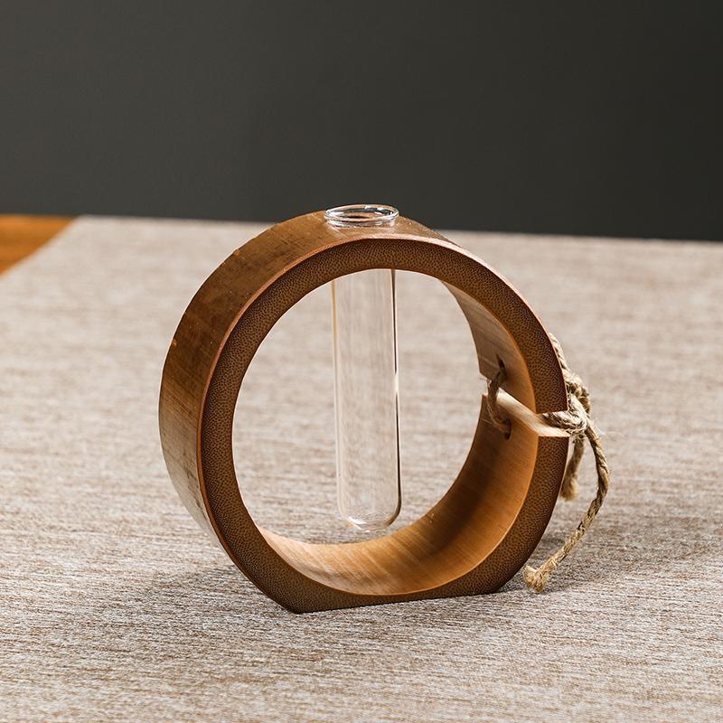 Creative Desktop Handmade Bamboo Flower Ornament and Vase