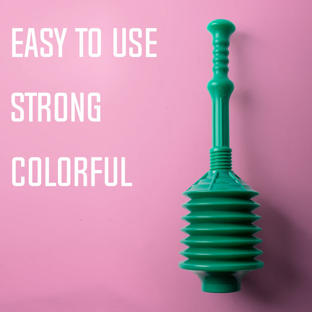 Bellows Accordion Toilet Plunger (Green)