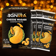 Cheese Wasabi Cashew Nuts – Crunchy Roasted Cashew Nuts - Pack of 6 (1.76 oz/unit)