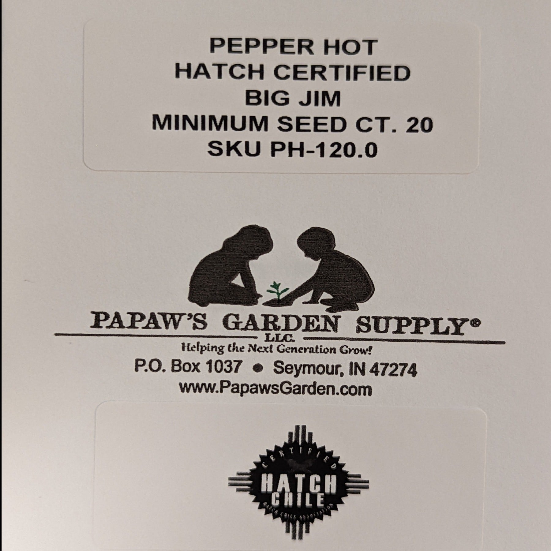 Hatch Cert. Big Jim Chile Hot Pepper Seeds