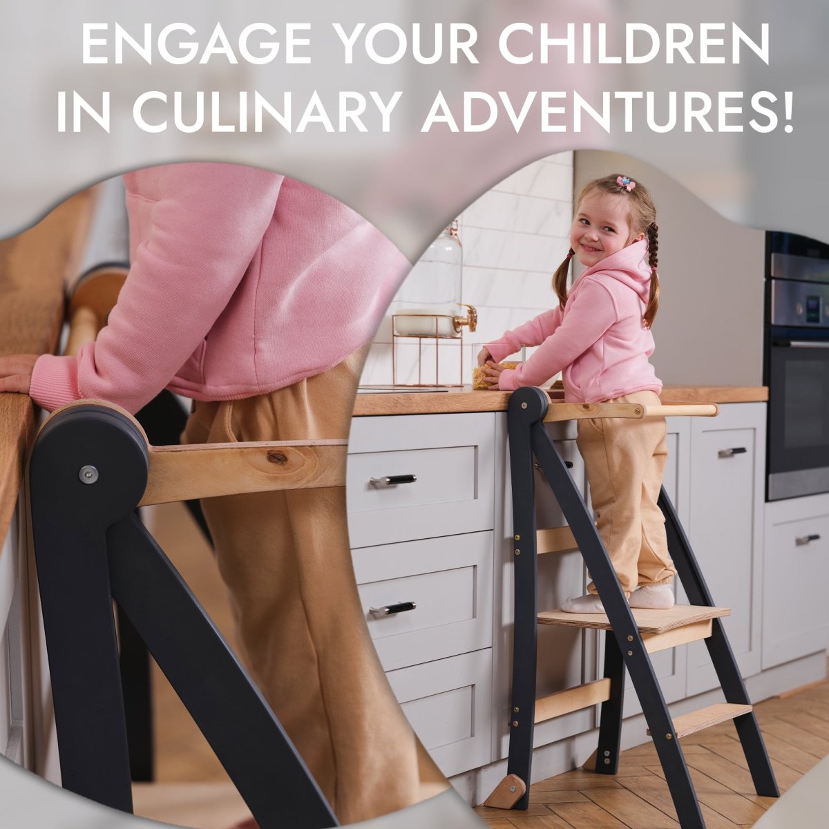 Helper Tower: A Multi-functional Foldable Step Stool for Kids