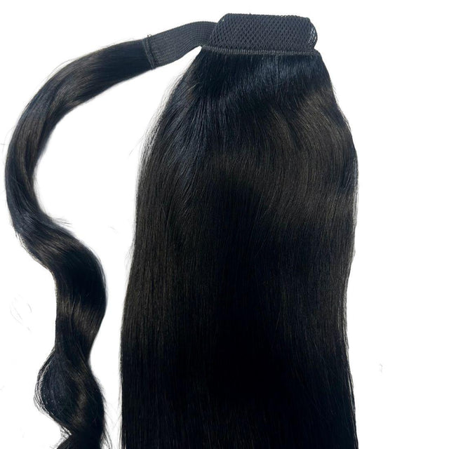 Jet Black 100% Human Hair Ponytail Extension