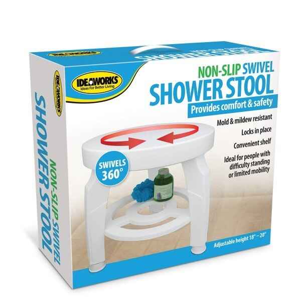 Ideaworks Non-Slip Swivel Shower Stool