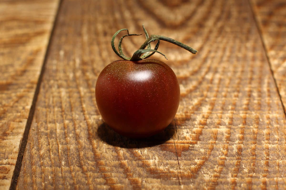 50 BLACK CHERRY TOMATO Black Skin Sweet Round Lycopersicon Fruit Vegetable Seeds