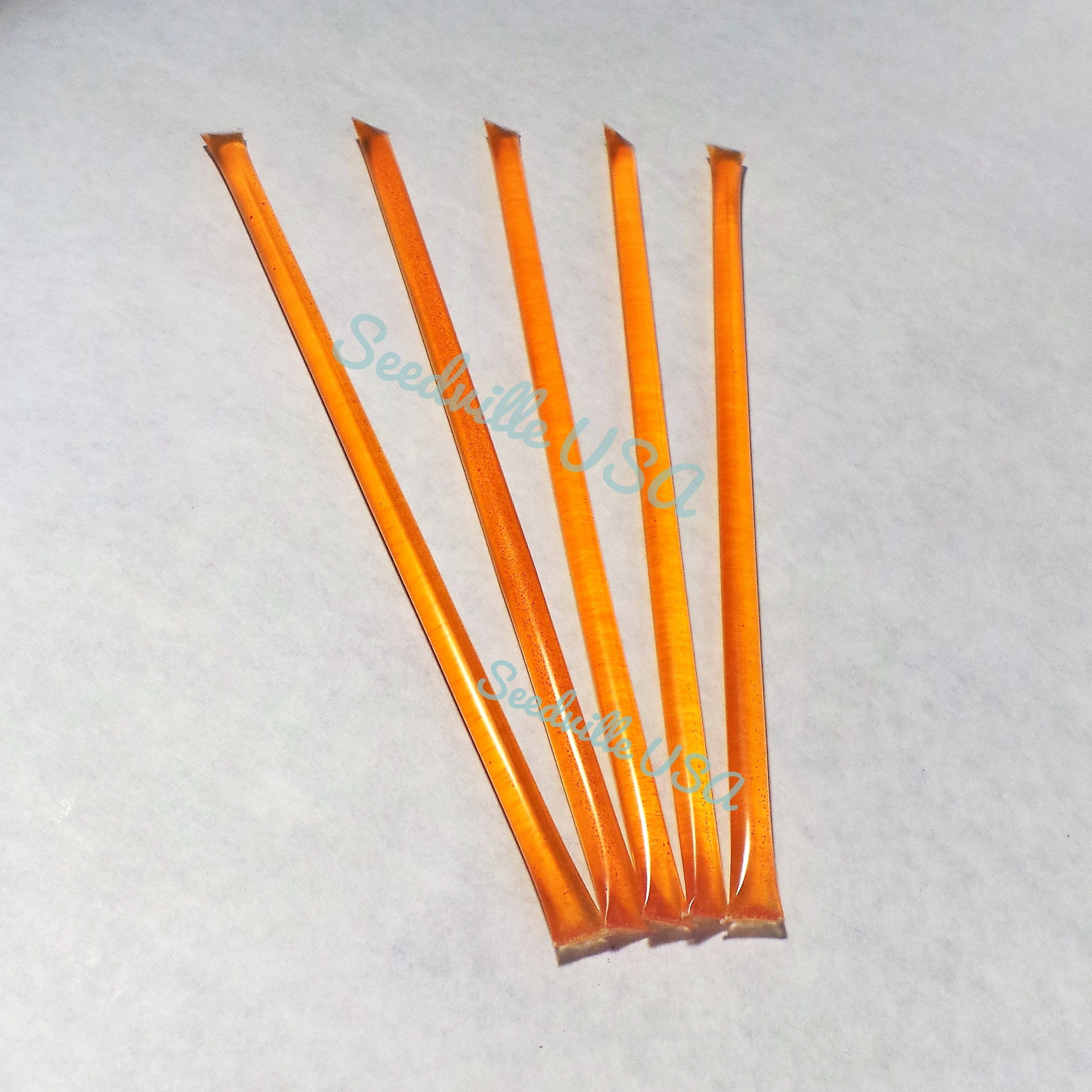 5 Pack PEACH HONEY TEASERS Natural Honey Snack Sticks Honeystix Straws