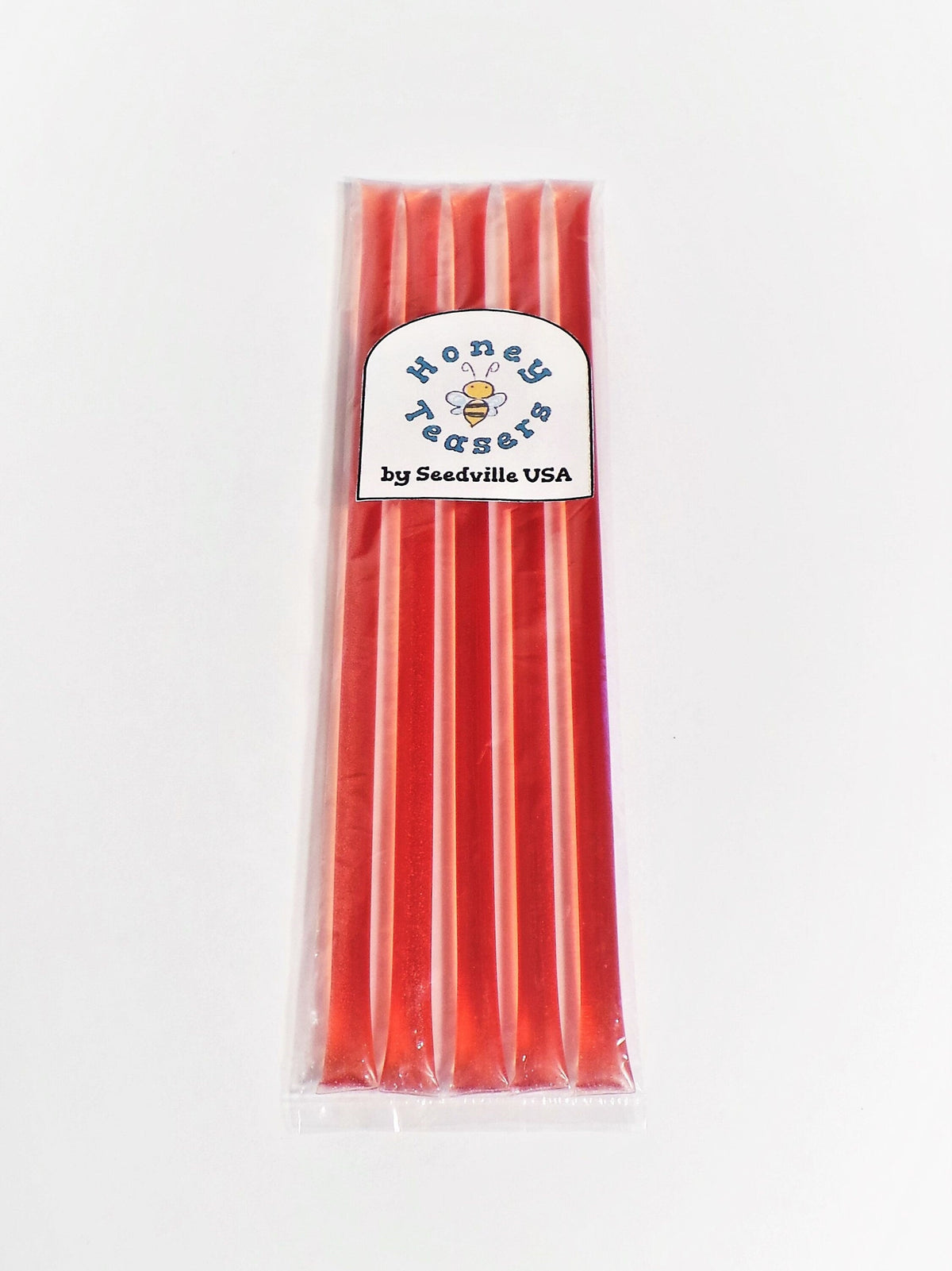 5 Pack WATERMELON HONEY TEASERS Natural Honey Snack Sticks Honeystix Straws