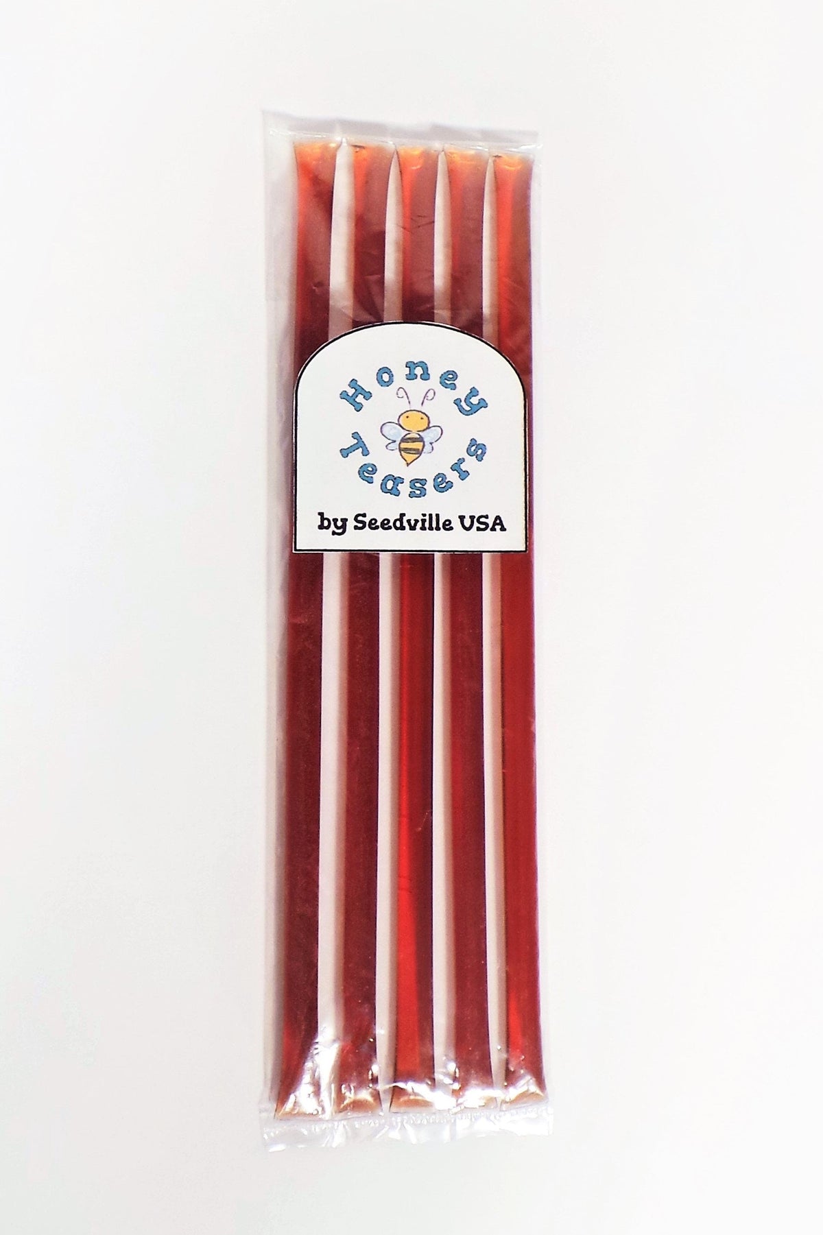 5 Pack GRAPE HONEY TEASERS Natural Honey Snack Sticks Honeystix Straws