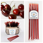 5 Pack CHERRY HONEY TEASERS Natural Honey Snack Sticks Honeystix Straws