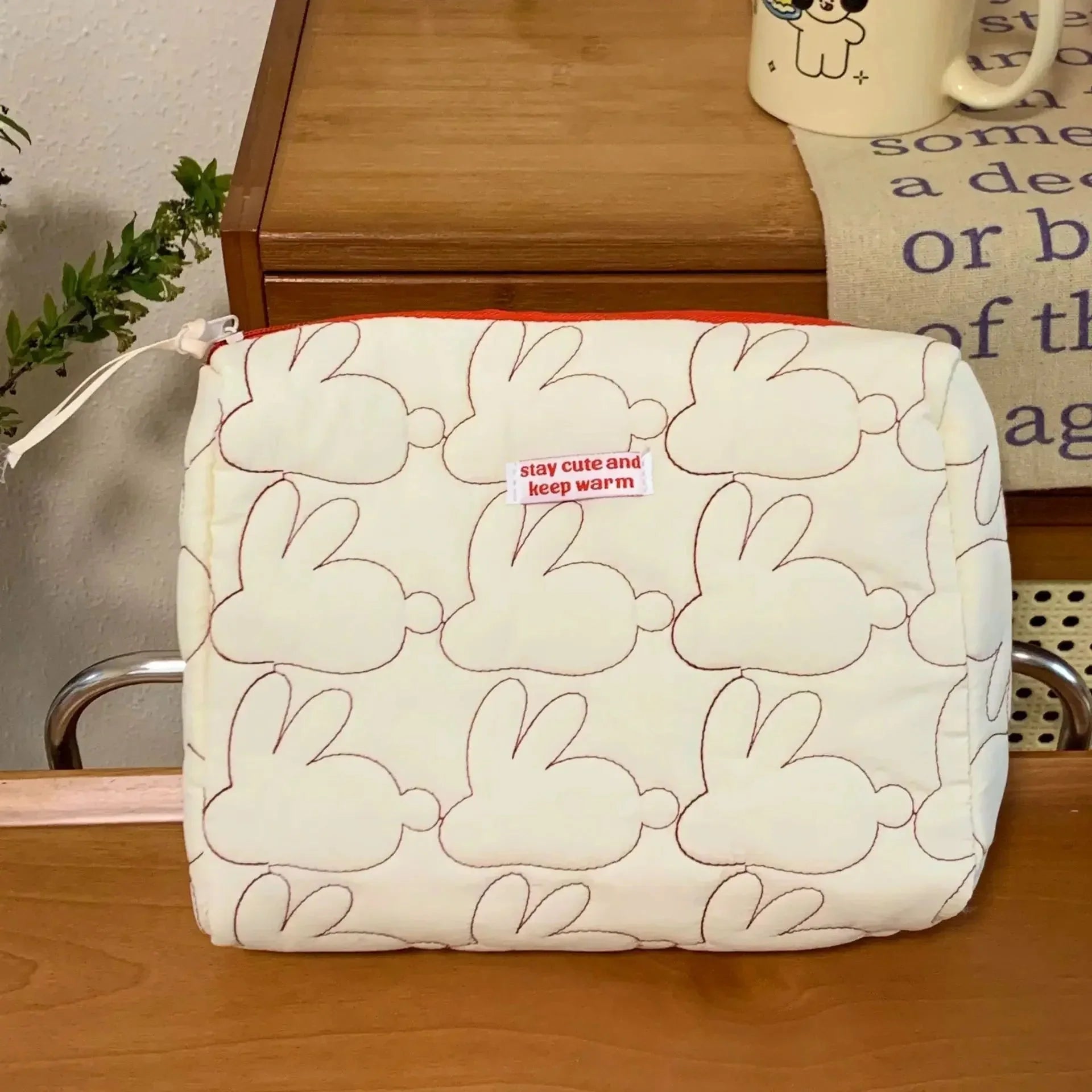 Ins Large Capacity Zipper Makeup Bags
